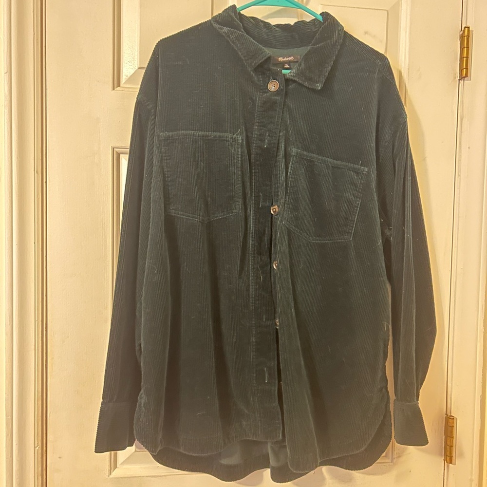 Women’s Green Corduroy button up